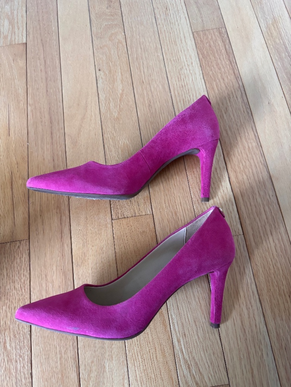 Michael Kors pink suede heels